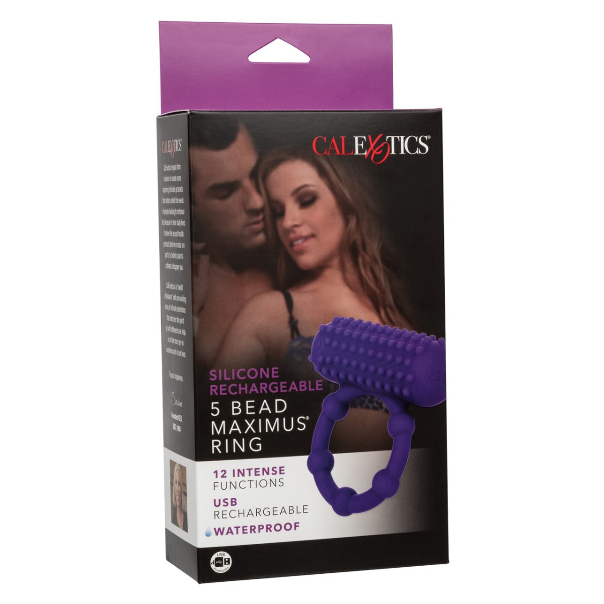 5 BEAD MAXIMUS RING Rechargeable Cock-Ring - CALEXOTICS Couple's Enhancers - Boutique Séduction