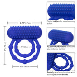 Vibrating Cock Ring - Silicone 10 Bead Maximus Ring - Calexotics Couple's Enhancers - Boutique Séduction