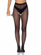 Sheer crotchless pantyhose - Plus size Leg Avenue - Boutique Séduction