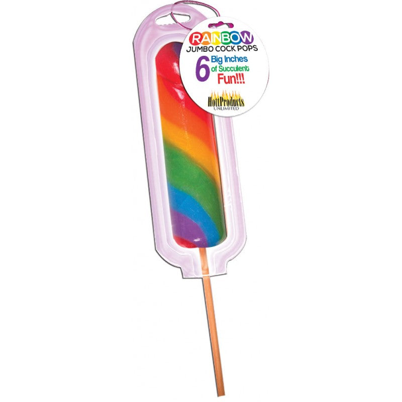 JUMBO COCK POPS Rainbow Flavors Lollipop - HOTT PRODUCTS Hott Products - Boutique Séduction