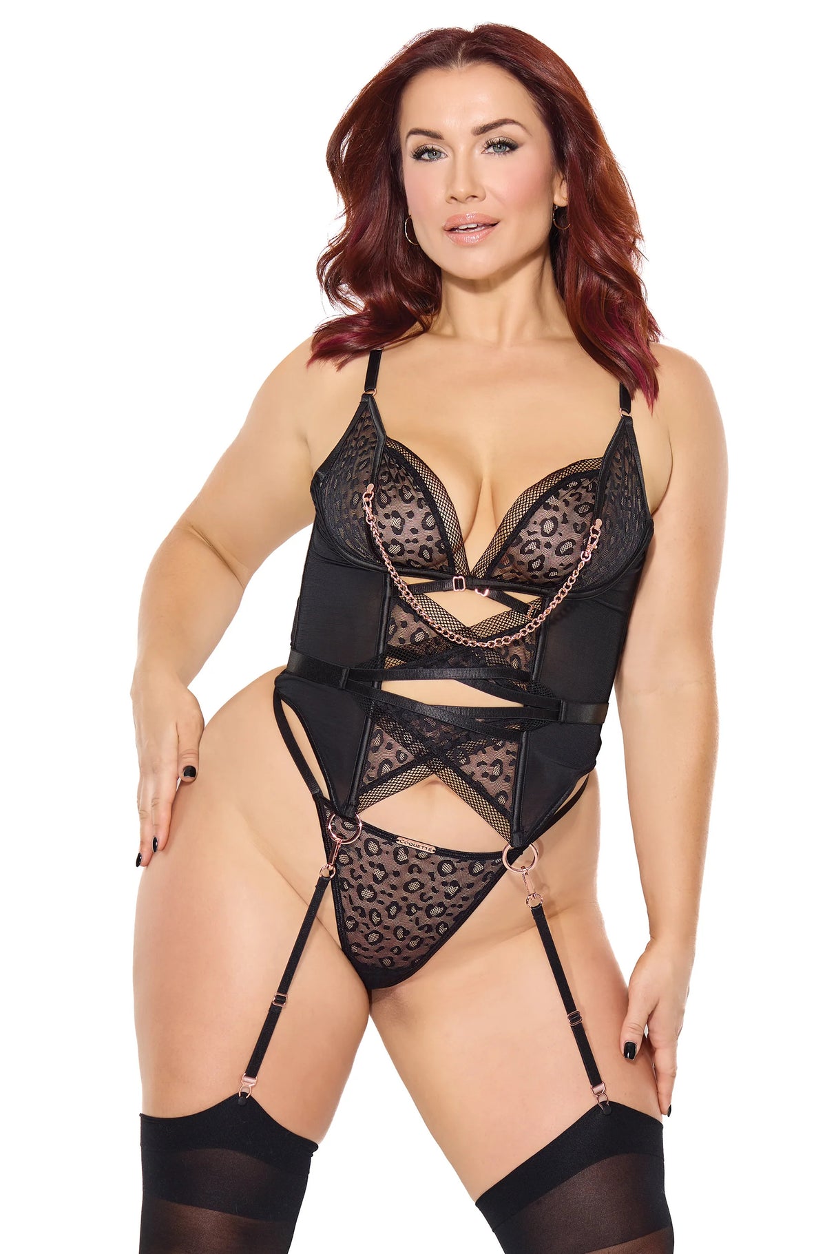 Coquette International - Feline Fatale Bustier & G-String - Boutique Séduction