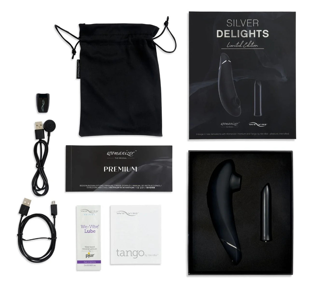 SILVER DELIGHTS Clitoral Stimulator Box - WOMANIZER & WE-VIBE Womanizer - Boutique Séduction