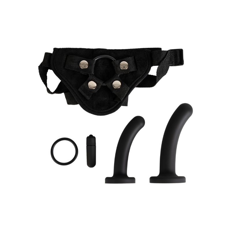 DUO Vibrating Harness & Dildos Kit