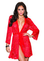 Beautiful Stretch Lace Long Sleeve Robe Shirley Of Hollywood - Boutique Séduction