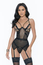 Mesh & Microfiber Bustier Escante - Boutique Séduction