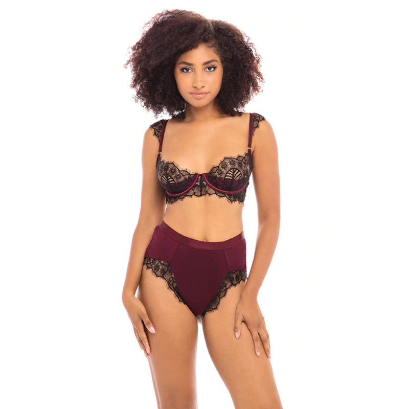 NICOLE 2Pcs Jersey and Lace Bra Set - OH LÀ LÀ CHÉRI Oh La La Cheri - Boutique Séduction