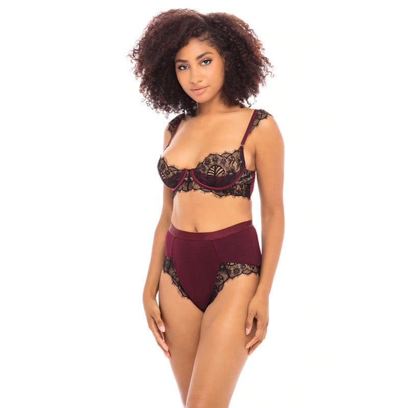 NICOLE 2Pcs Jersey and Lace Bra Set - OH LÀ LÀ CHÉRI Oh La La Cheri - Boutique Séduction