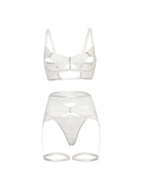 Clarinda Ensemble de Soutien-Gorge 3Pc Peek-A-Boo