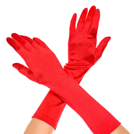 Elbow Lenght Satin Gloves Music Legs - Boutique Séduction