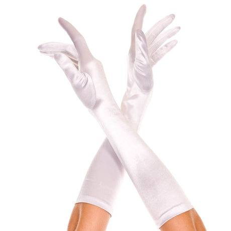 Elbow Lenght Satin Gloves Music Legs - Boutique Séduction