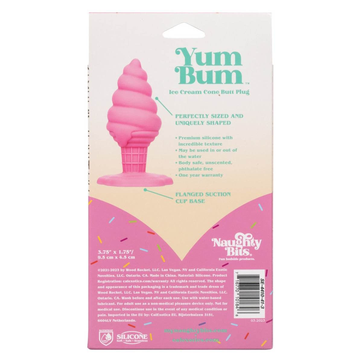 YUM BUM Ice Cream Cone Butt Plug - CALEXOTICS Naughty Bits - Boutique Séduction