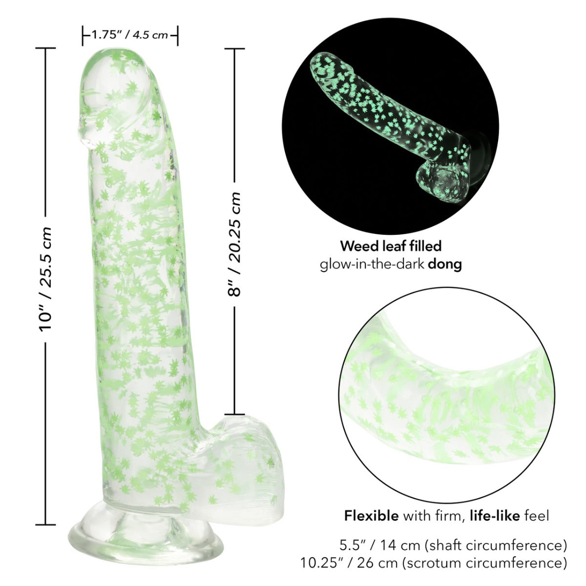 I LEAF DICK Glow-In-The-Dark Dildo - NAUGHTY BITS Naughty Bits - Boutique Séduction