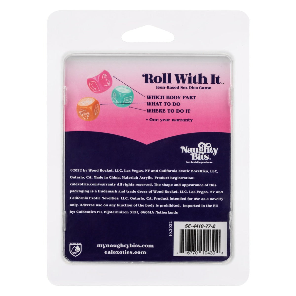 ROLL WITH IT Icon Based Sex Dice Game - NAUGHTY BITS Naughty Bits - Boutique Séduction