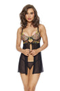 Escante - Open Babydoll Embroidered Lace - Boutique Séduction