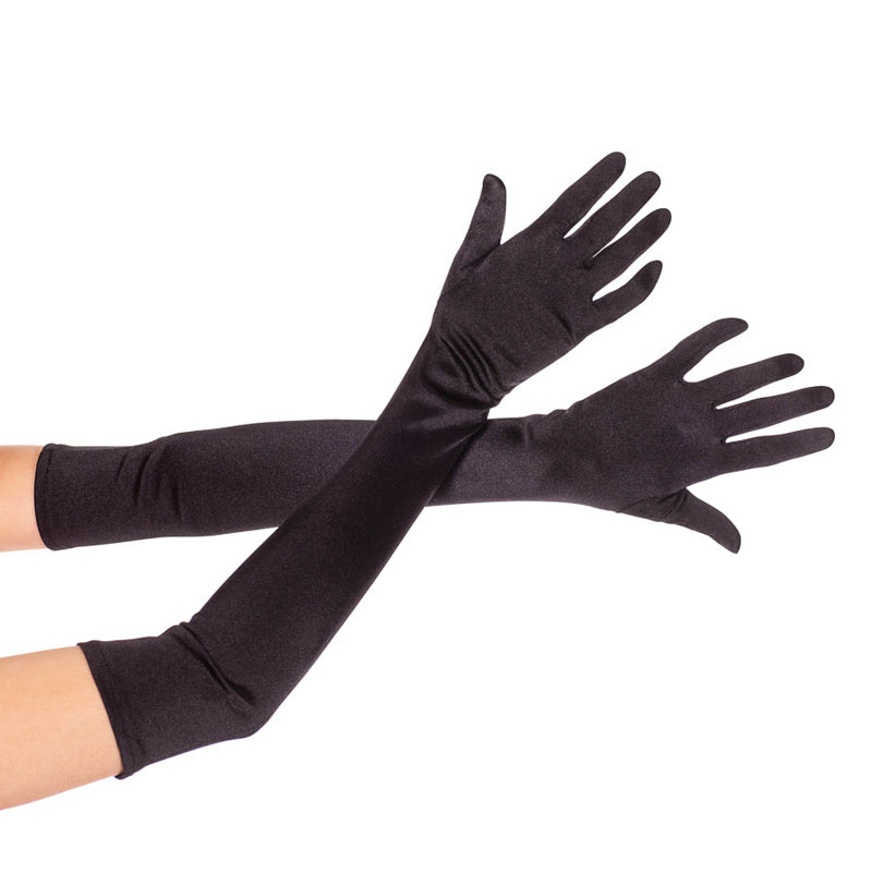 Extra Long Satin Gloves Music Legs - Boutique Séduction