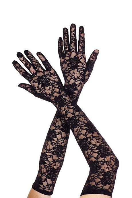 Extra Long Lace Gloves Music Legs - Boutique Séduction
