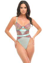 Adaline Teddy en Maille Brodée