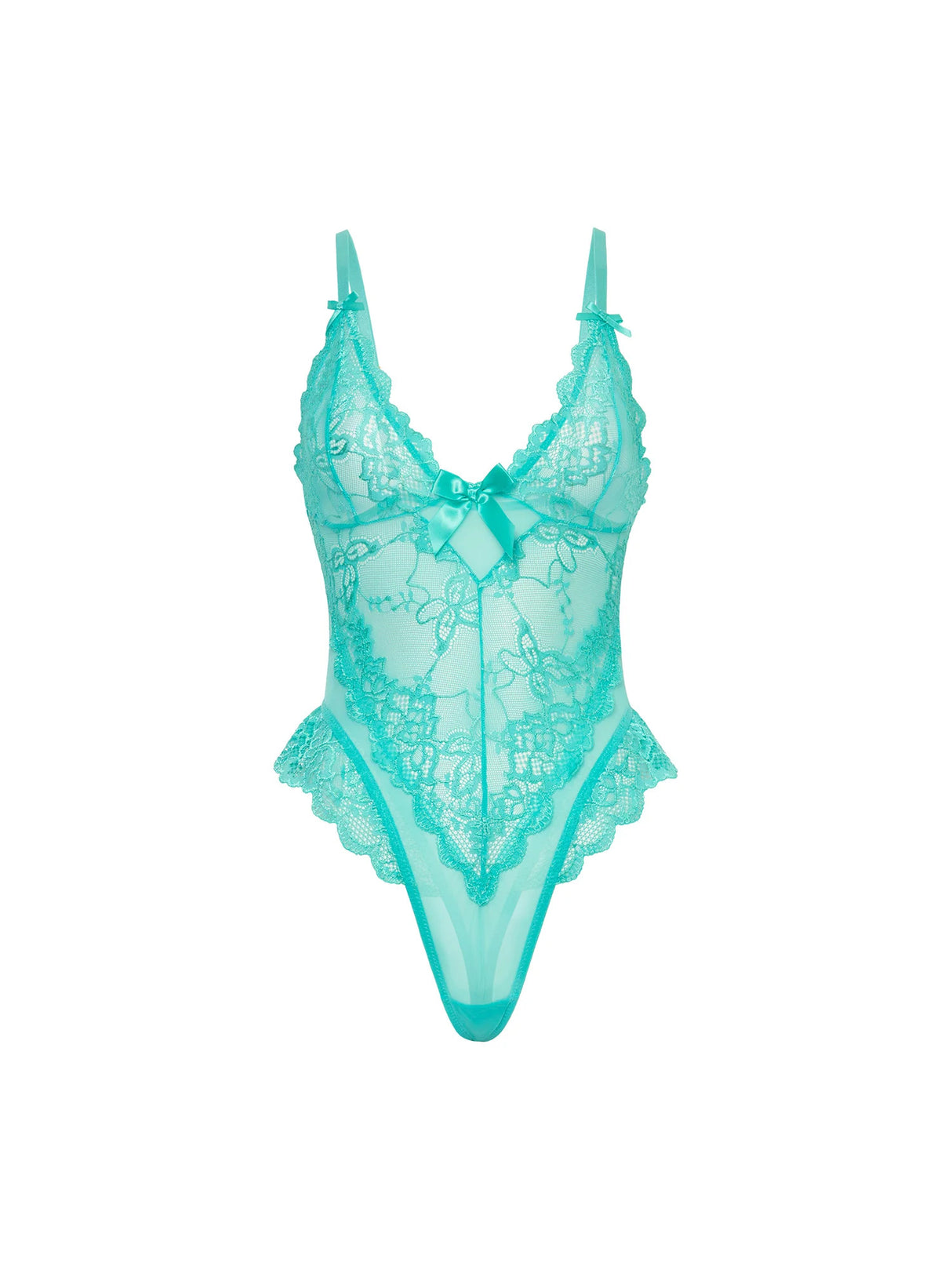 Valentine Teddy en Dentelle Transparent