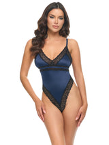 Oh La La Cheri - Iris Satin & Lace Teddy - Boutique Séduction