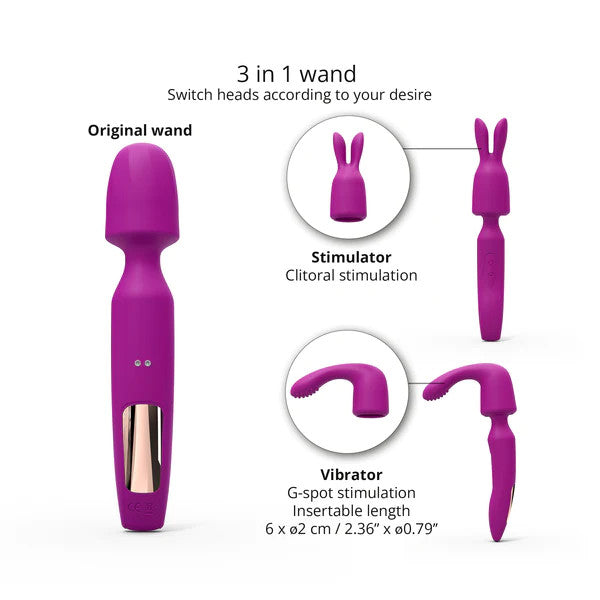 R-EVOLUTION 3-in-1 Wand - LOVE TO LOVE Love to Love - Boutique Séduction