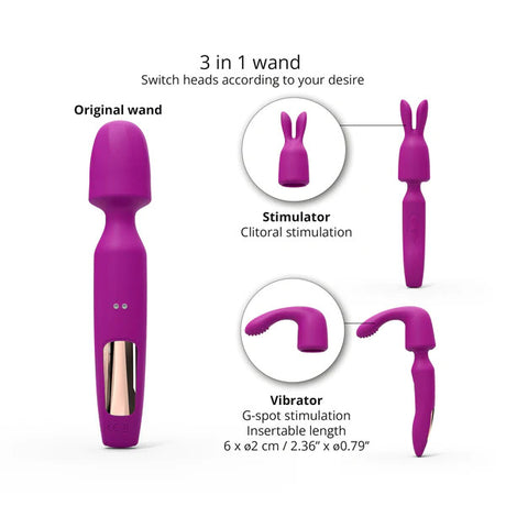 R-EVOLUTION 3-in-1 Wand - LOVE TO LOVE Love to Love - Boutique Séduction