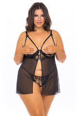 KIRA Open Cup Babydoll - OH LÀ LÀ CHÉRI Oh La La Cheri - Boutique Séduction