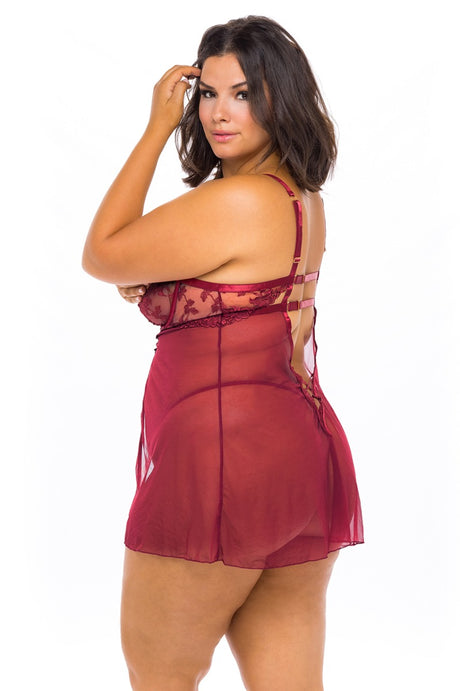 KIRA Open Cup Babydoll - OH LÀ LÀ CHÉRI Oh La La Cheri - Boutique Séduction