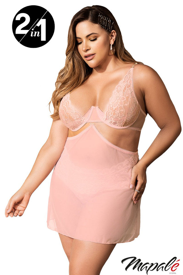 3Pcs Detachable Babydoll Set - MAPALÉ Mapalé - Boutique Séduction