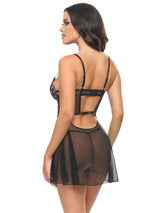 Oh La La Cheri - Adela Floral Sheer Babydoll - Boutique Séduction