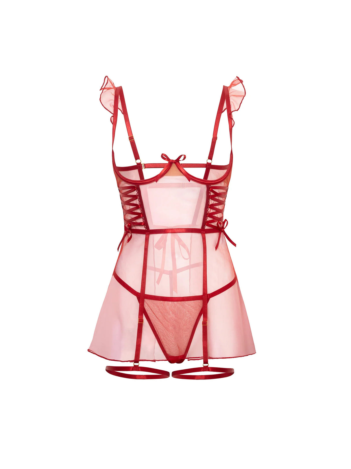 Oh La La Cheri - Darcy Open Cup Sheer Babydoll - Boutique Séduction