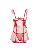 Oh La La Cheri - Darcy Open Cup Sheer Babydoll - Boutique Séduction