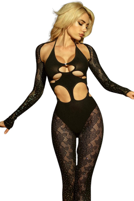 Killer Legs - Sparkling Dreams Rhinestone Bodystocking - Boutique Séduction