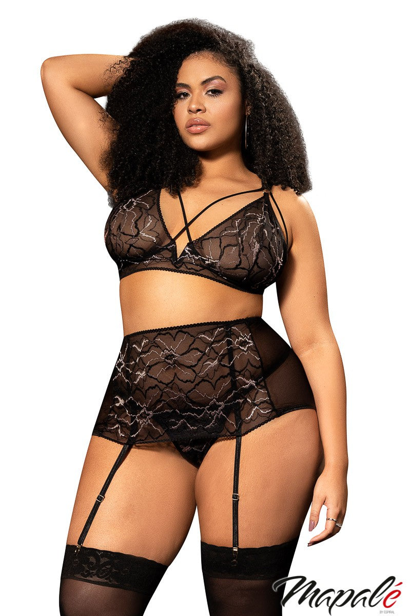 3Pc Floral Lace Set - MAPALÉ Mapalé - Boutique Séduction