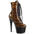 Pleaser Shoes - Leopard Print Platform Ankle Boots 7" Heel - Boutique Séduction