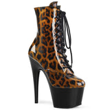 Pleaser Shoes - Leopard Print Platform Ankle Boots 7" Heel - Boutique Séduction