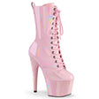 Holographic Lace-Ankle Boot 7" Heel Pleaser Shoes - Boutique Séduction