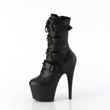 Pleaser Shoes - Platform Lace-Up Front Ankle Boot 7" Heel - Boutique Séduction