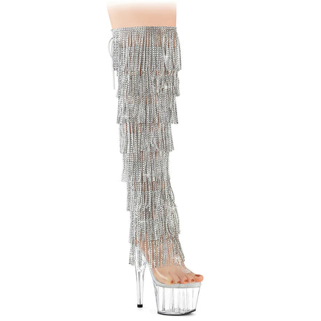 Pleaser Shoes - Rhinestone Fringes Boot 7" Heel - Boutique Séduction