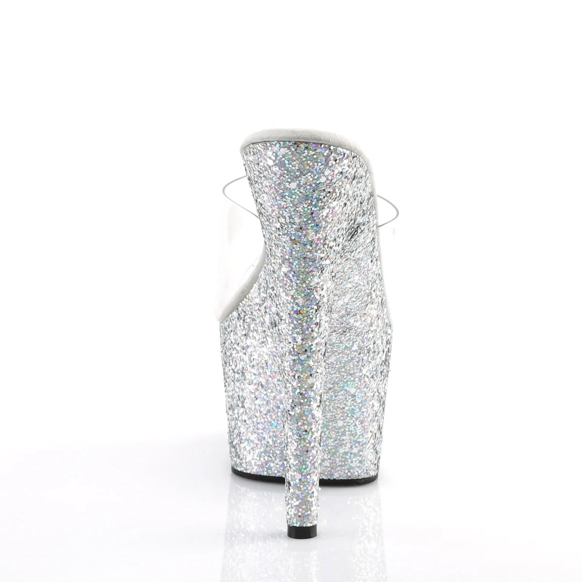 Holographic Glitter Sandal 7" Heel Pleaser Shoes - Boutique Séduction