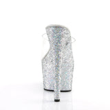 Holographic Glitter Sandal 7" Heel Pleaser Shoes - Boutique Séduction