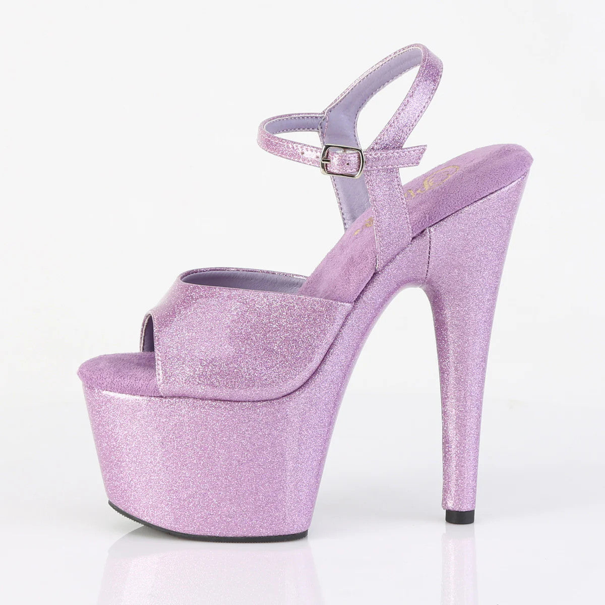 Glittering Sandal 7" Heel Pleaser Shoes - Boutique Séduction