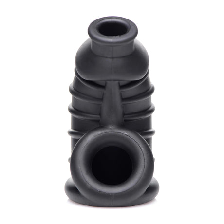 Master Series - Dark Chamber Silicone Chastity Cage - Boutique Séduction