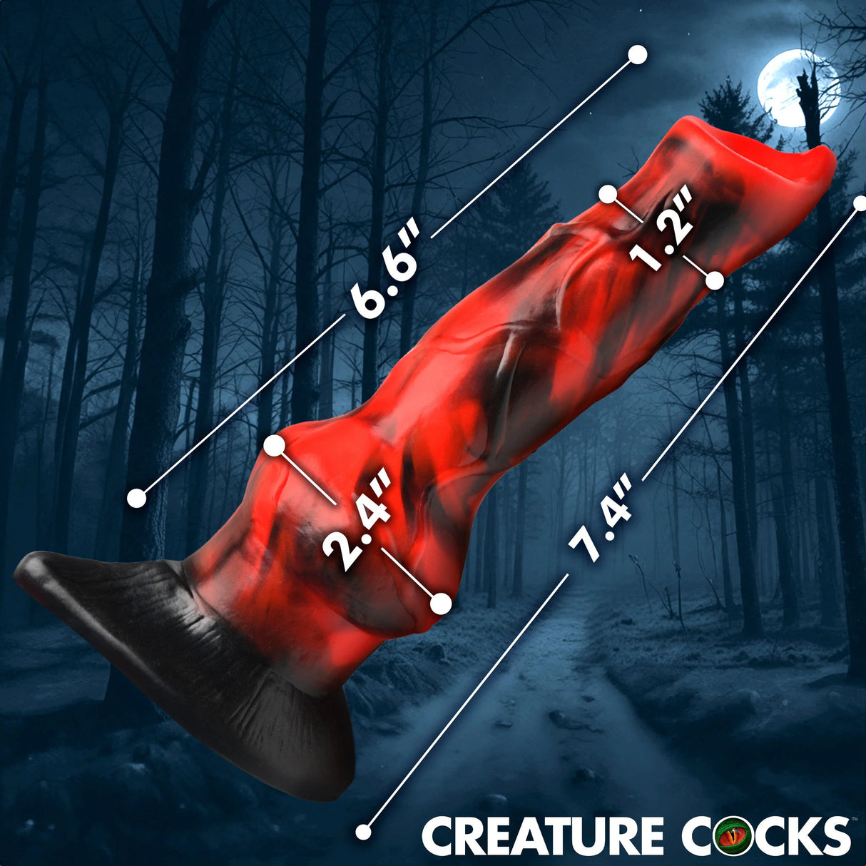 Vibra Beast Dildo Vibrant en Silicone