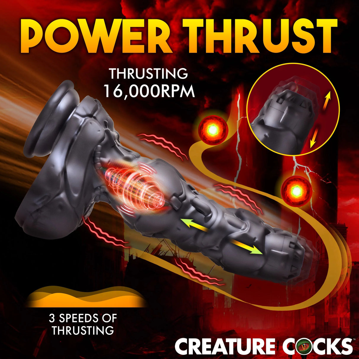 Cyborg Cock Dildo Vibrant & Va-et-Vient