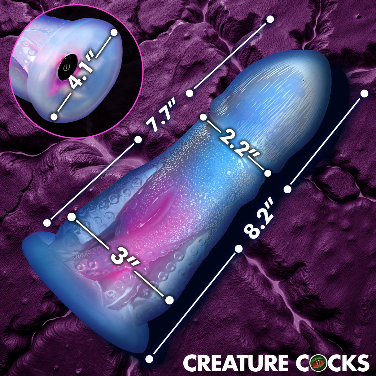 Cocktopus Deluxe Glow-in-the-Dark Vibrating Dildo