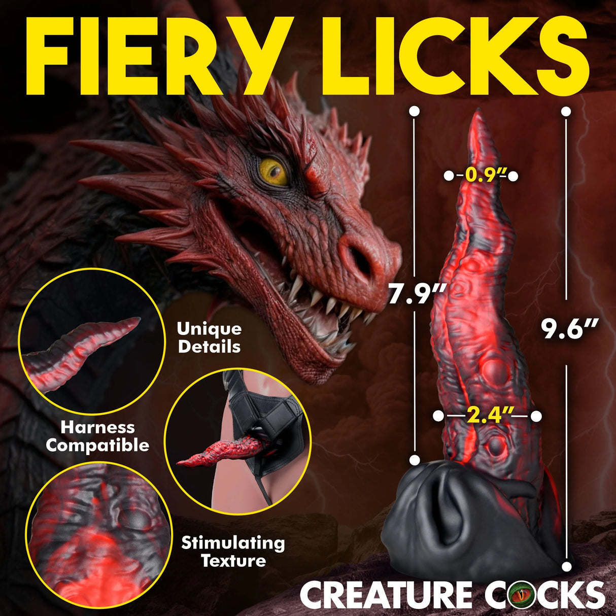 Dragon Tongue Silicone Dildo
