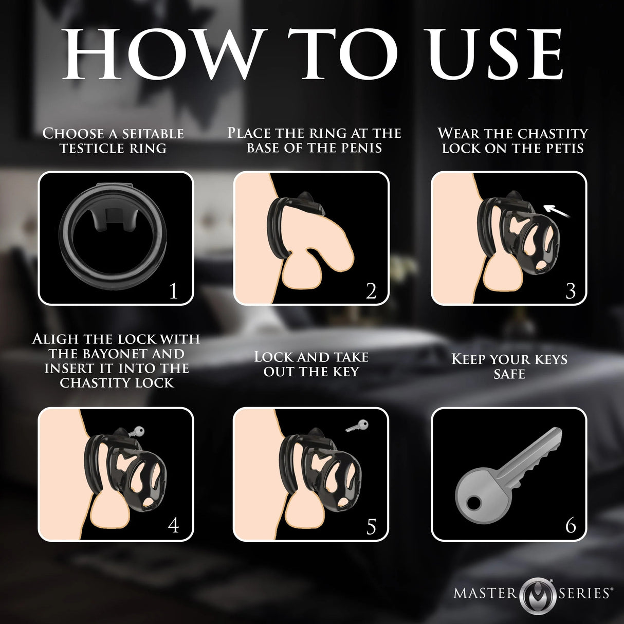 Master Series - Hard Stop Double Ring Chastity Cage - Boutique Séduction