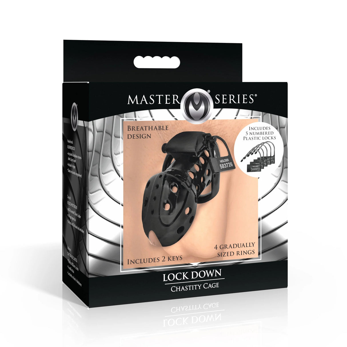 Master Series - Lock Down Chastity Cage - Boutique Séduction