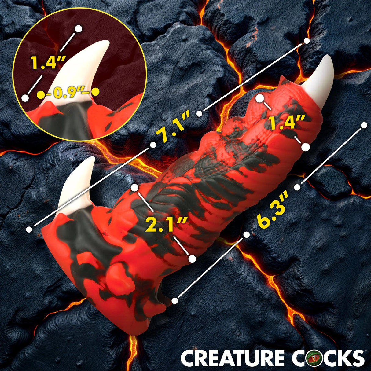 Red Talon Dildo Vibrant en Silicone