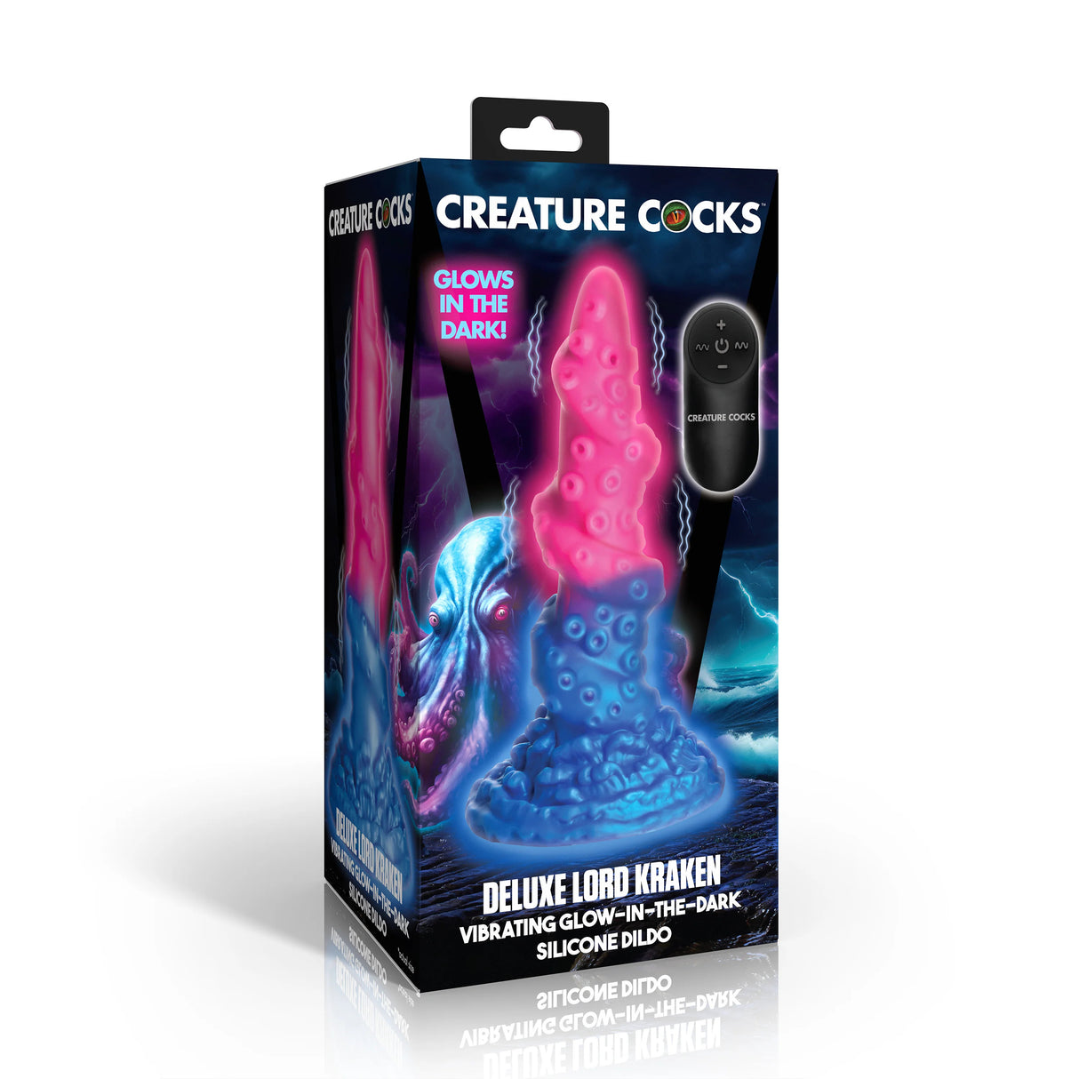 Deluxe Lord Kraken Vibrating Glow-in-the-Dark Dildo